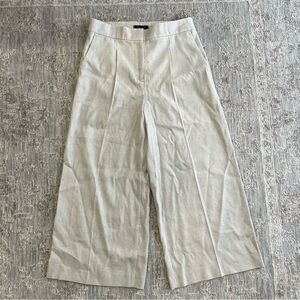 Ann Taylor Linen Wide-Leg Trouser Pant